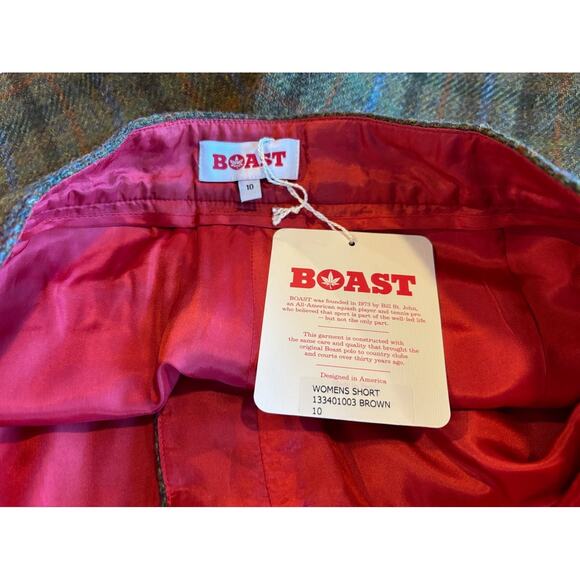 Made in PORTUGAL BOAST, Hand Woven Wool Plaid Shorts Fully Lined  4 Pockets 10 - Picture 7 of 7